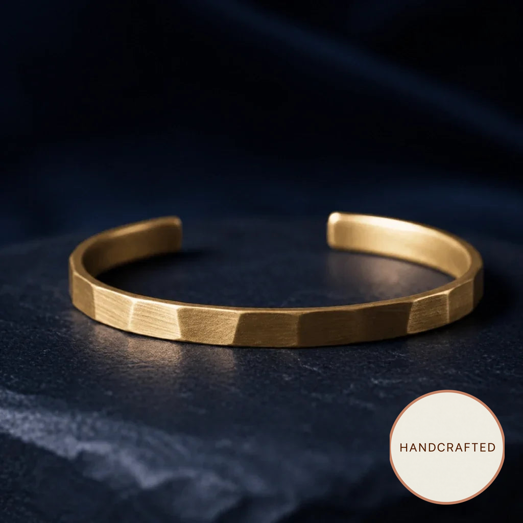 Felix | Faceted Brass Cuff