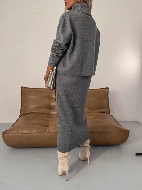 Karin™ Knit Midi Dress & Turtleneck Sweater