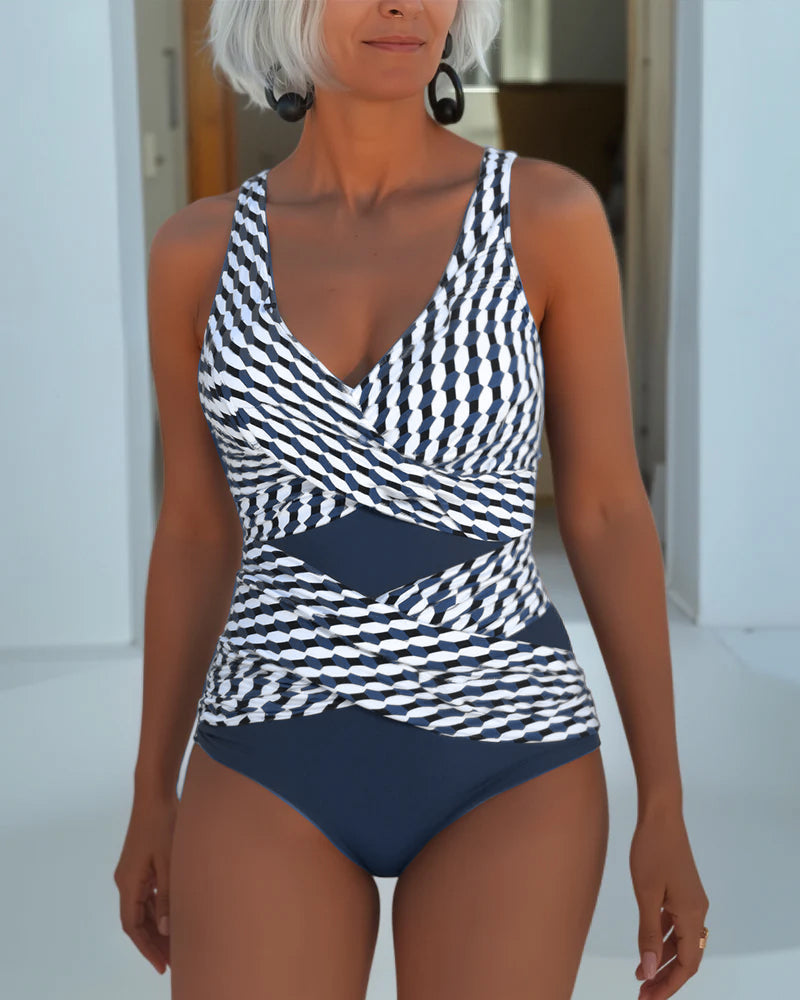 Eileen™ Elegant Cross-Over Swimsuit
