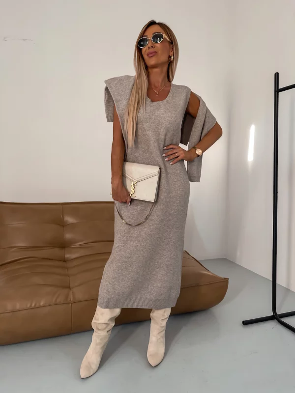 Karin™ Knit Midi Dress & Turtleneck Sweater