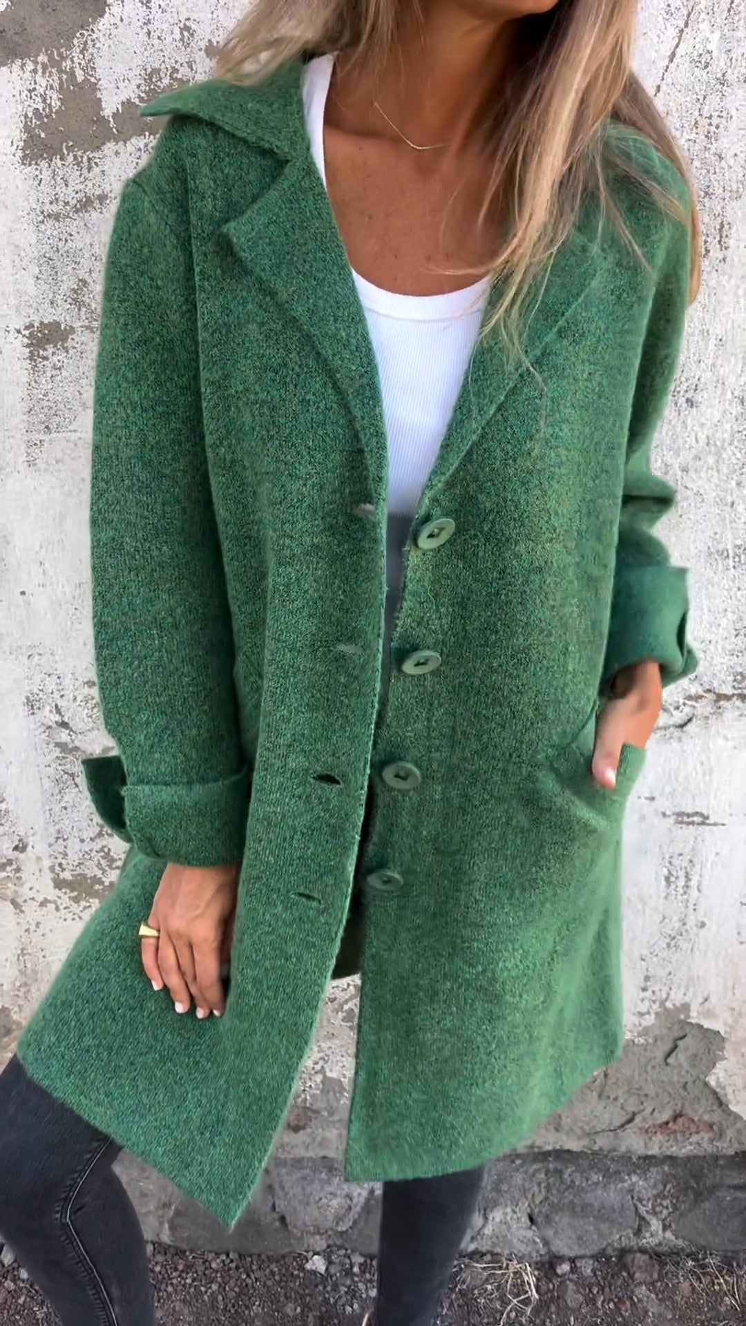 Brianna™ - Long Knit Coat