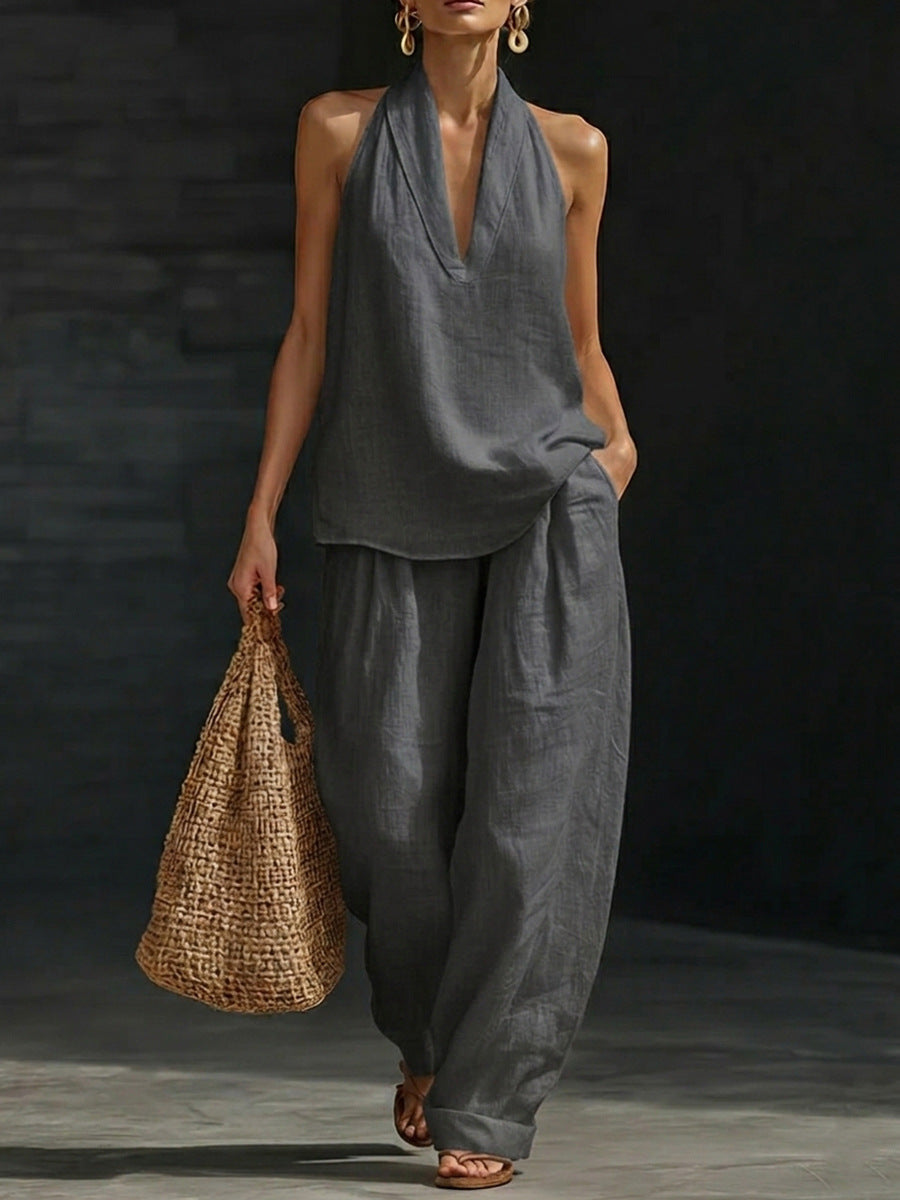 Zoë™ – Ensemble sans manches avec pantalon ample
