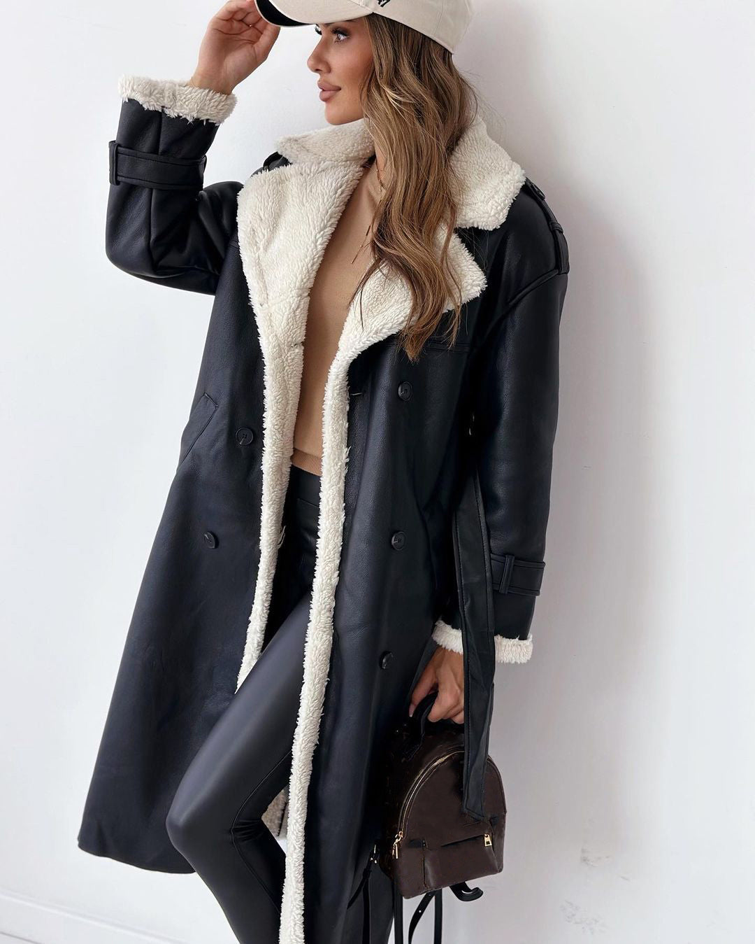 Beatrix™ - Borg Collar Long Coat