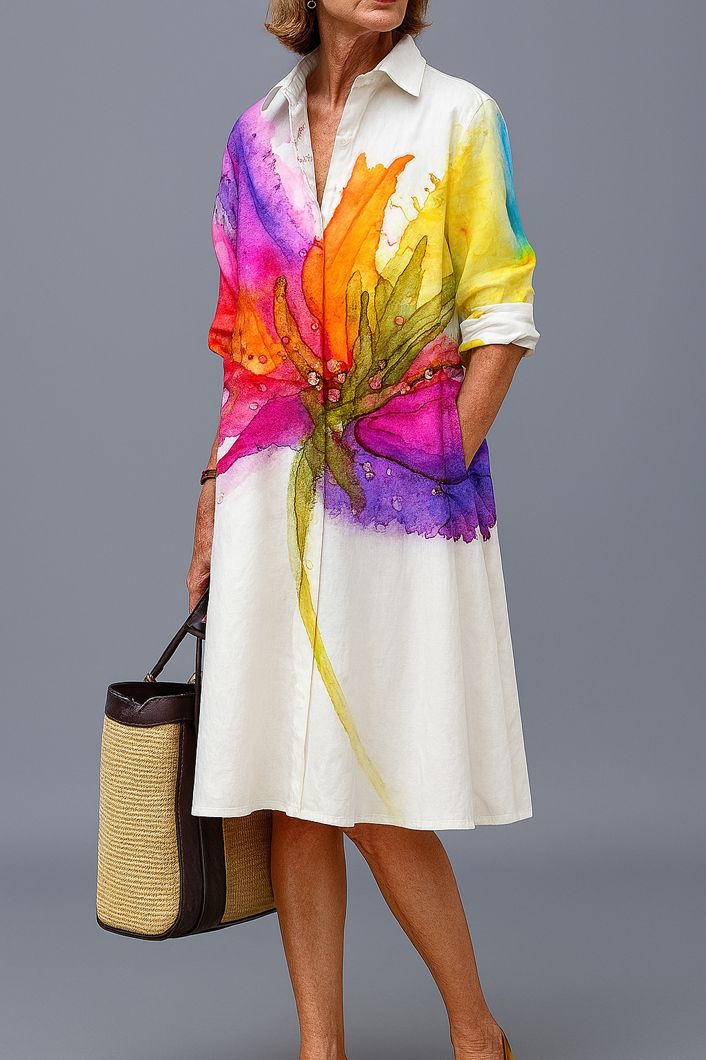 Ophelia™ Artistic Midi Dress
