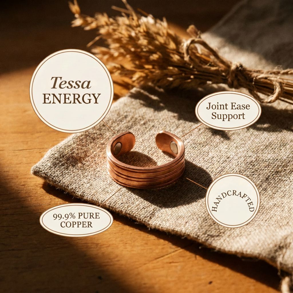 Tessa | Three-Groove Magnetic Copper Ring