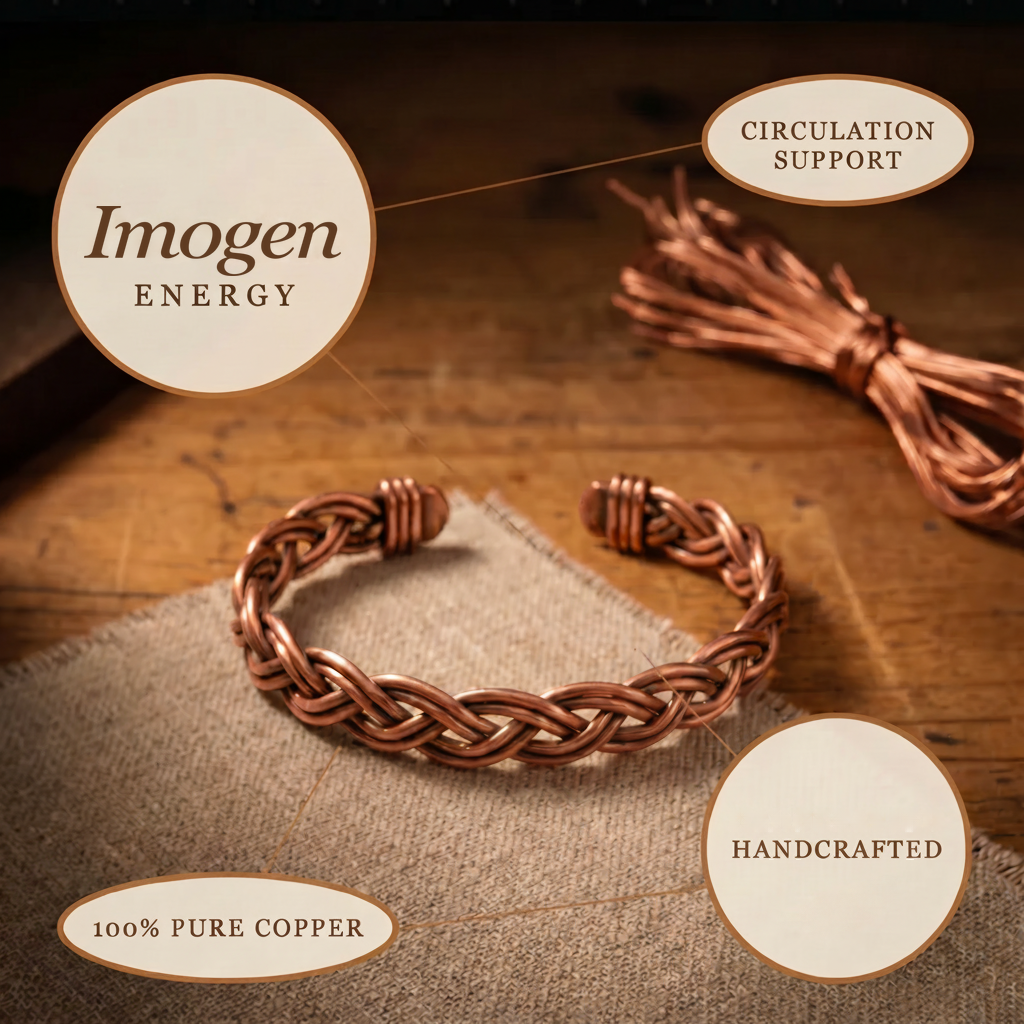 Imogen | Braided Copper Anklet