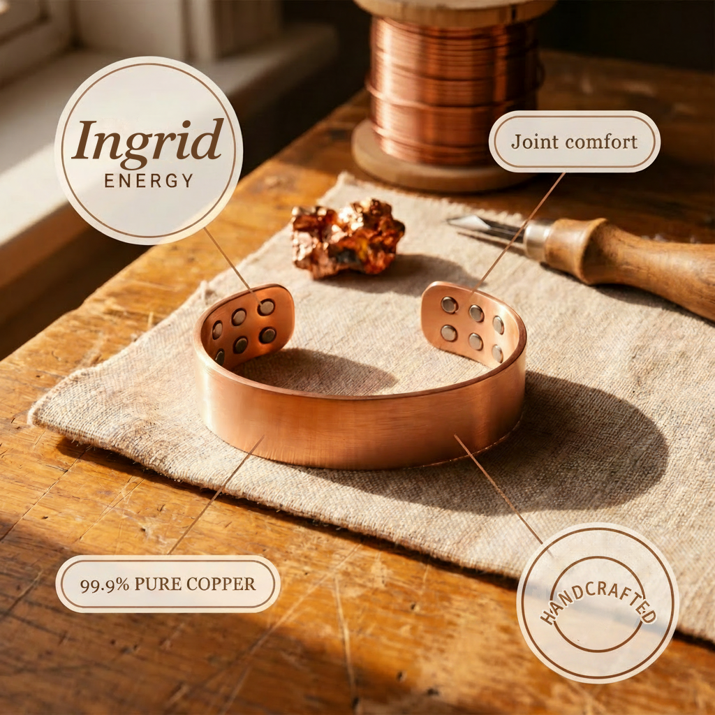 Ingrid | Wide Dotted Copper Cuff