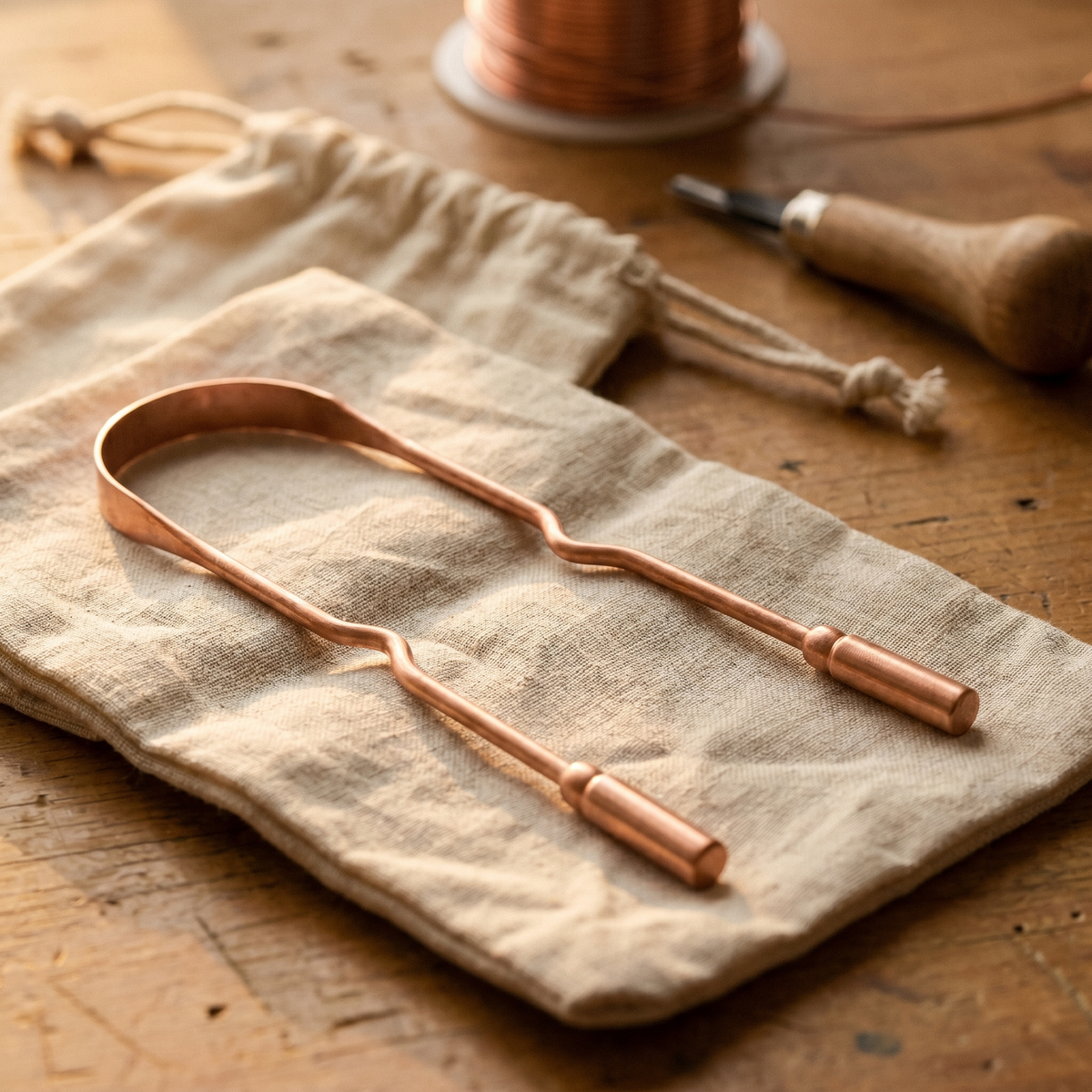 Morning Ritual Copper Tongue Scraper