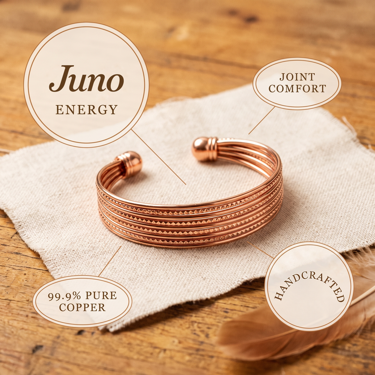 Juno | Eight-Wire Copper Cuff