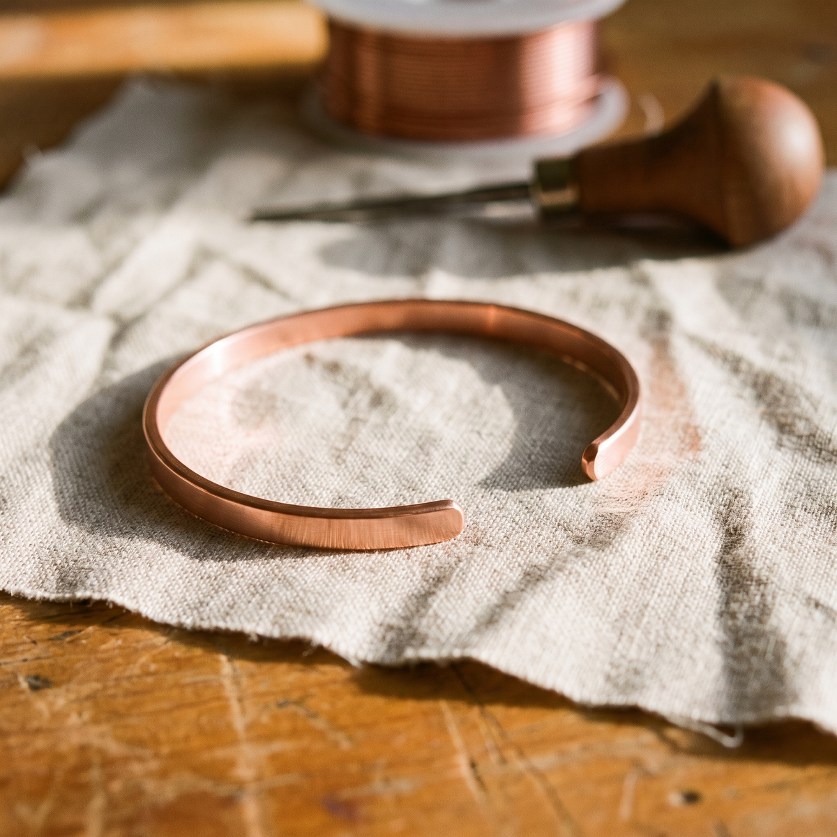 Sylvie | Smooth Polished Copper Cuff