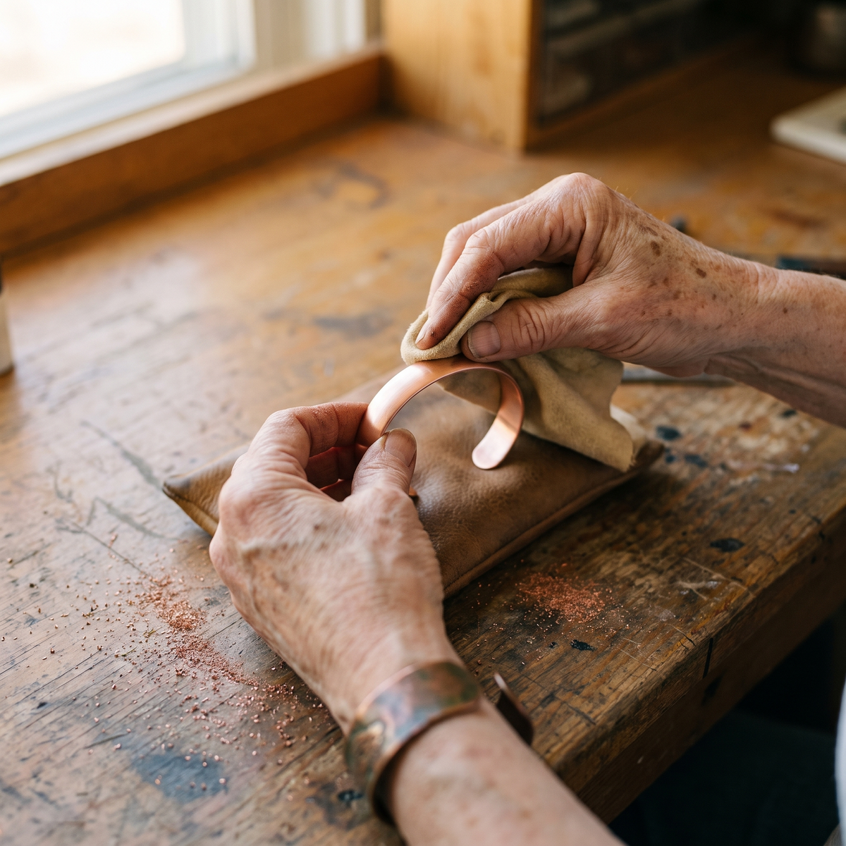 Pippa | Smooth Forged Copper Cuff
