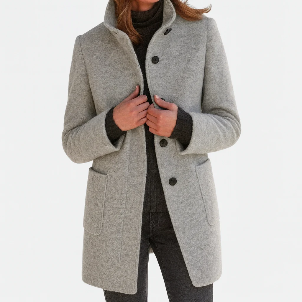 Victoria | Warm, Elegant Coat with a Cosy High Collar