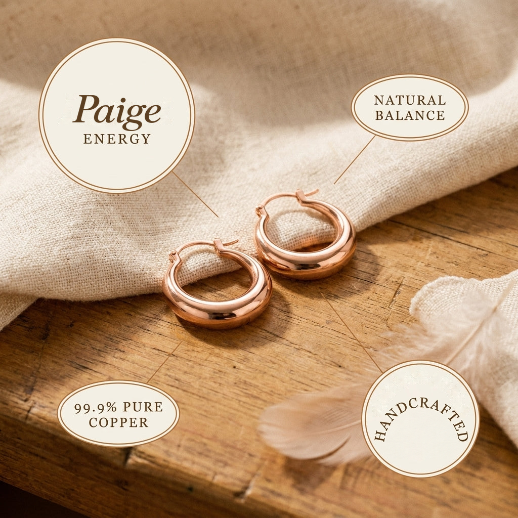 Paige | Hinged Copper Hoop Earrings