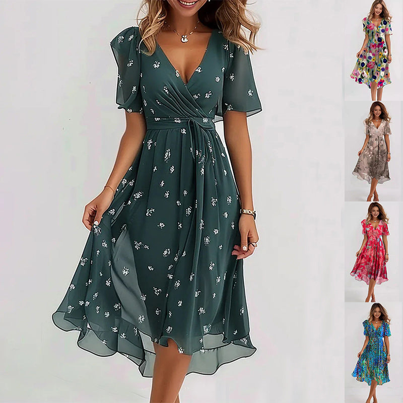 Aubrey™ Elegant Printed Dress
