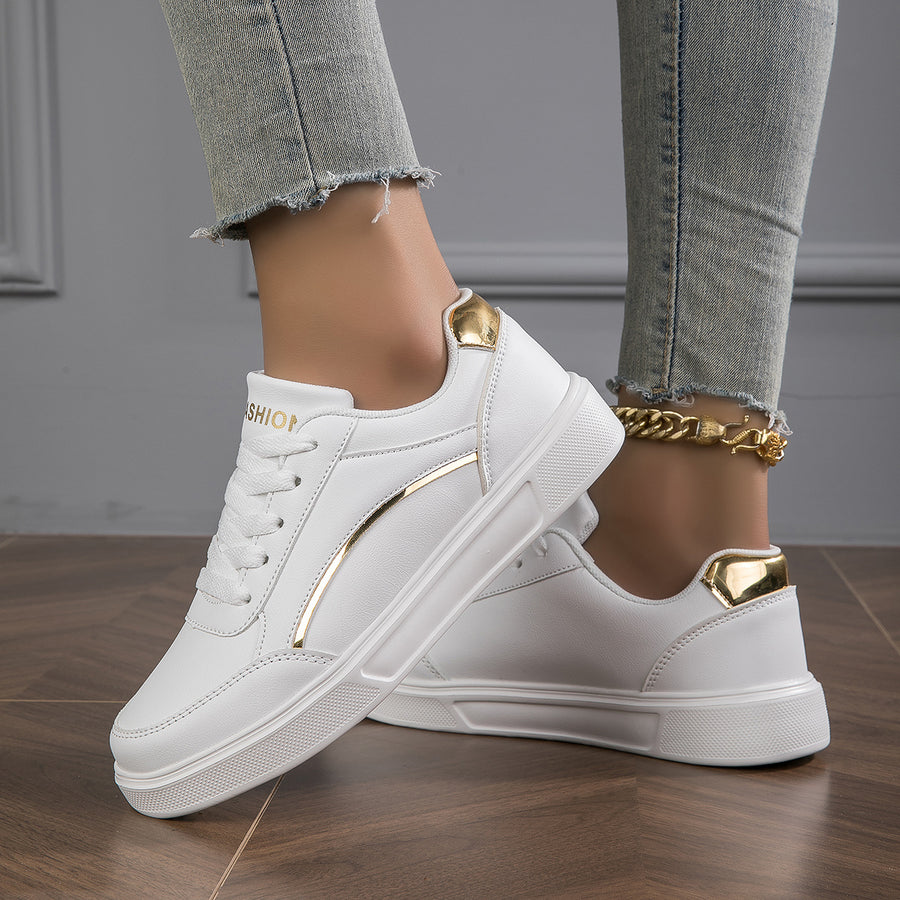 Cameron | Sequin Lace-Up Sneakers