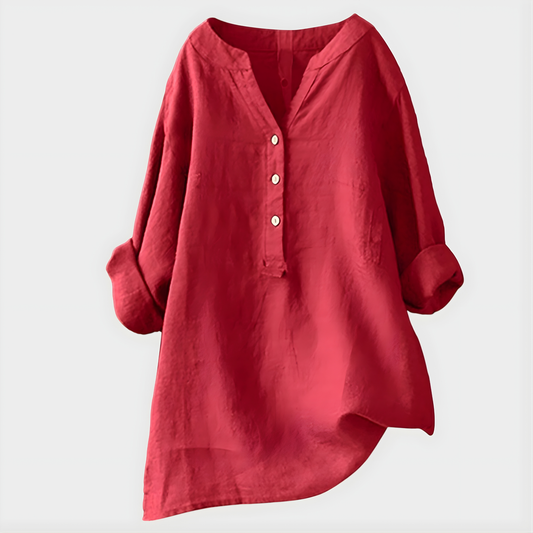 Veronique | Cotton-Linen Blouse