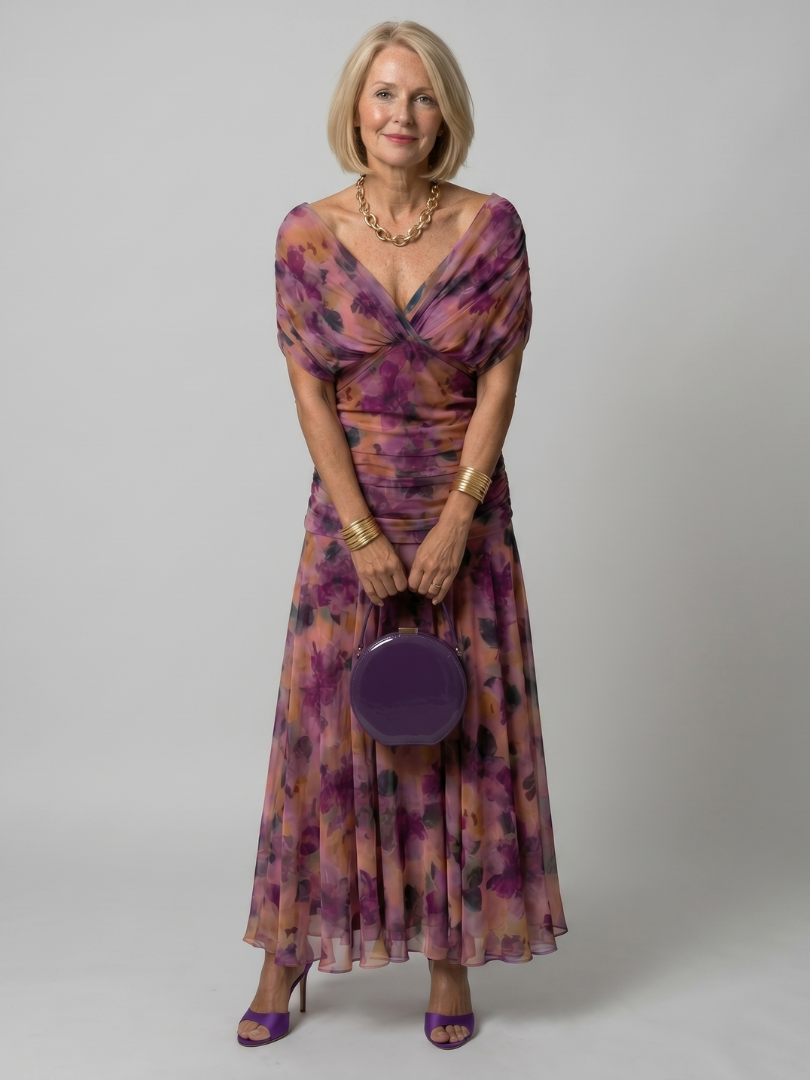 Aria | Off Shoulder Flow Midi Dress