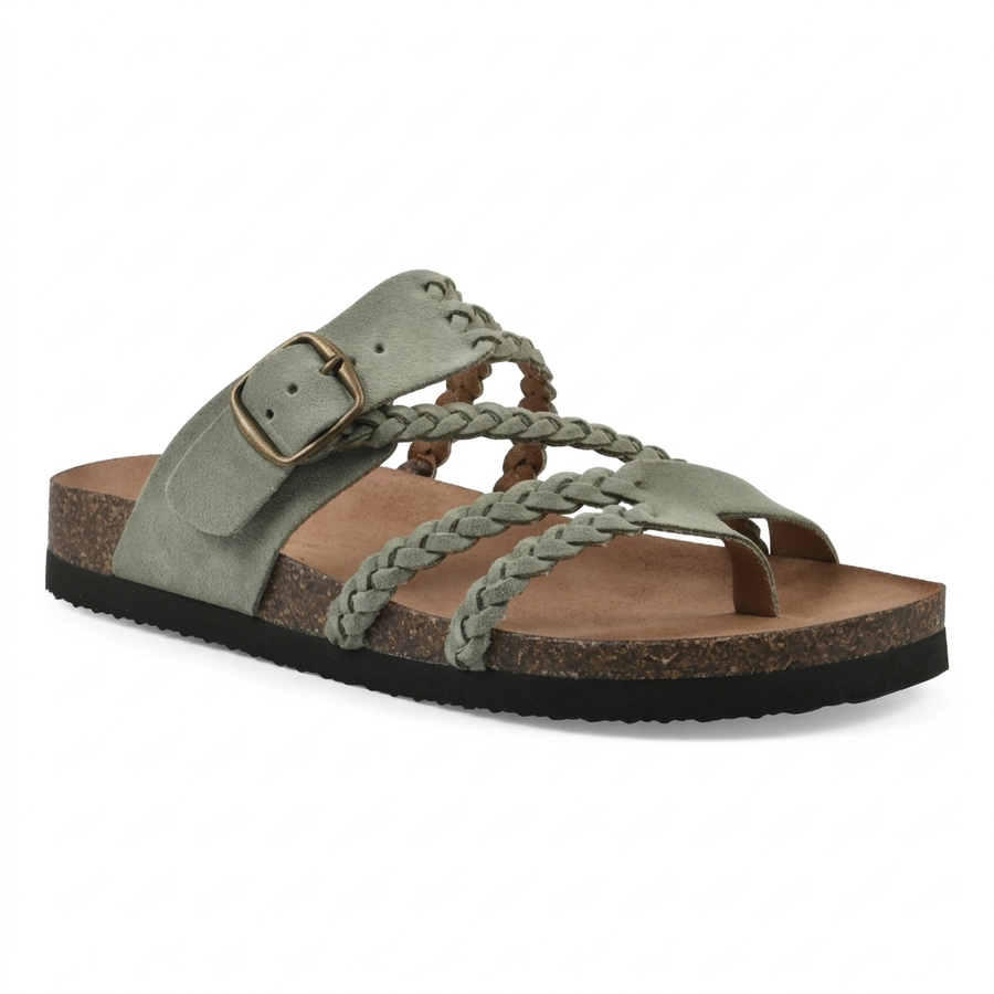 Solène | Braided Cork Sandals