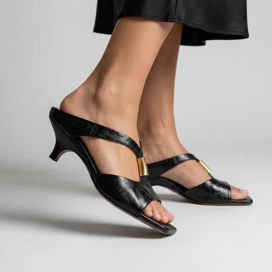 Genevieve | Kitten Heel Mule Sandal