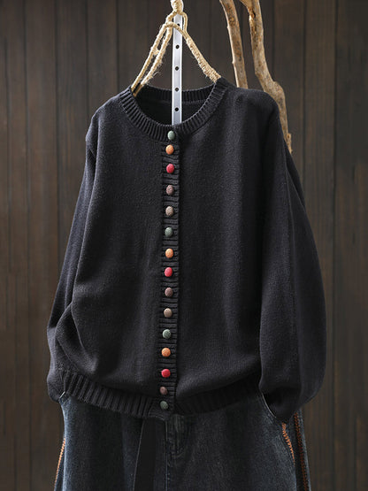 Briar™ Knitted Cardigan With Colorful Buttons