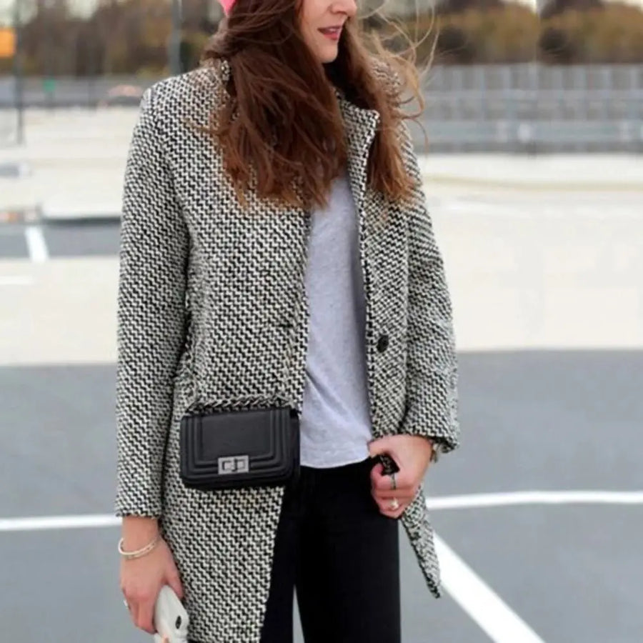 Kiara™ - Elegant Long Wool Coat