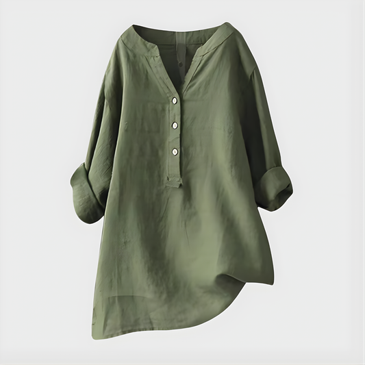 Veronique | Cotton-Linen Blouse