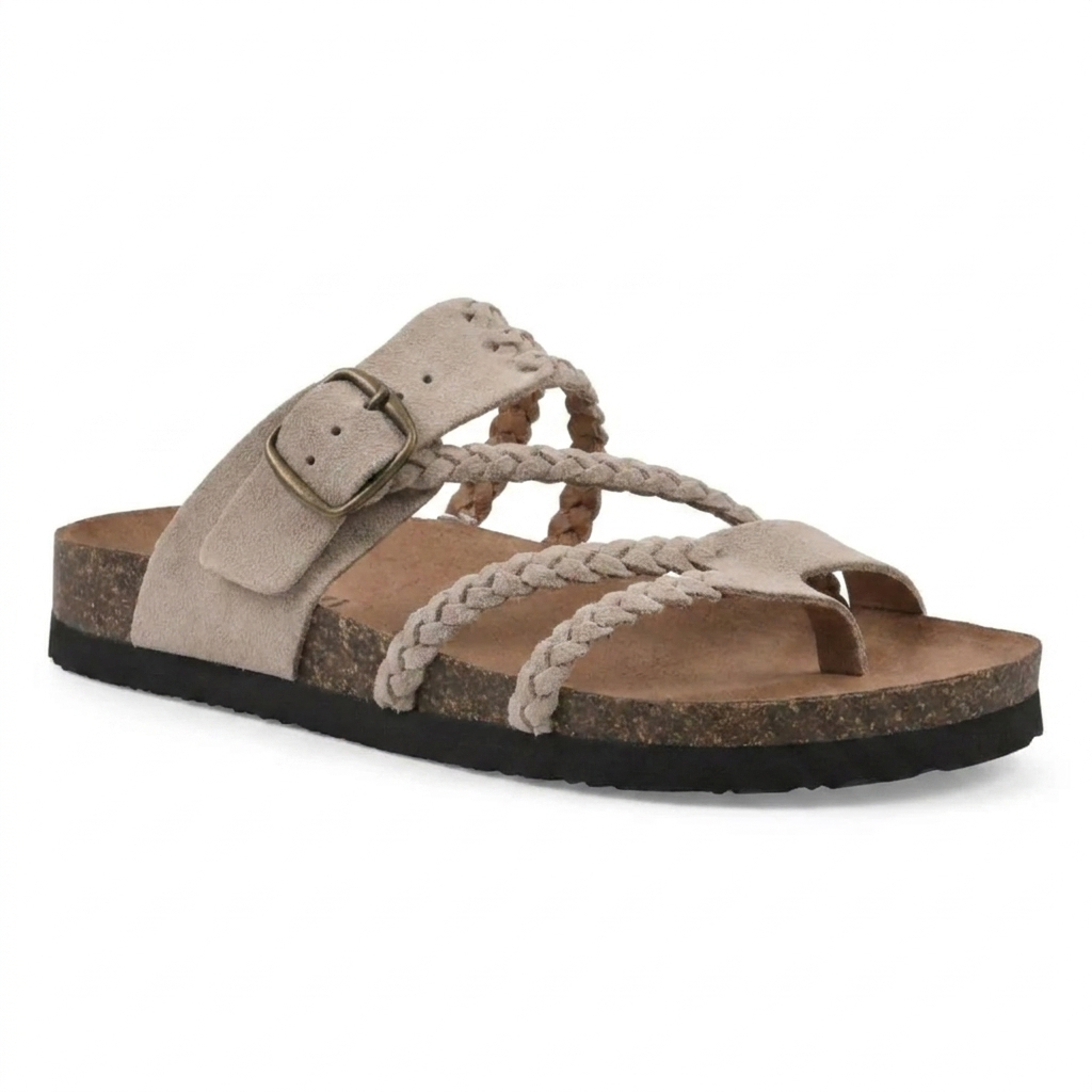 Solène | Braided Cork Sandals