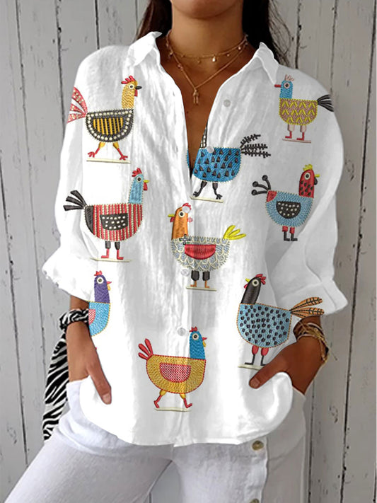 Lilia™ Playful Hen Blouse