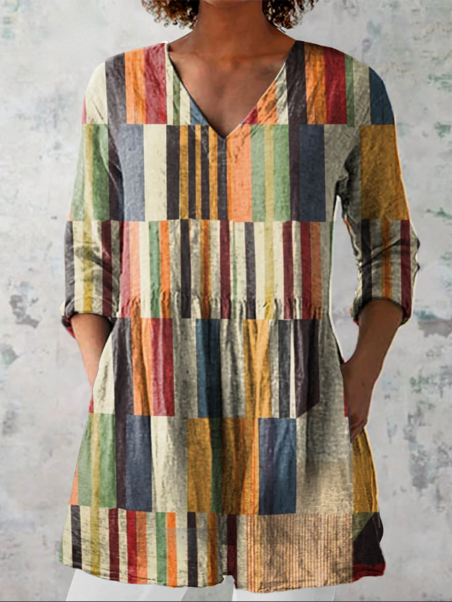 Claire | Long Blouse with V-Neck