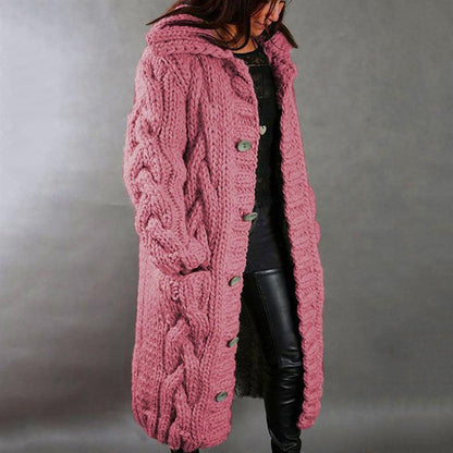 Alessia™ Elegant Cable Knit Coat