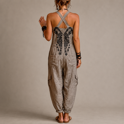 Talia | Bohemian Embroidered Jumpsuit