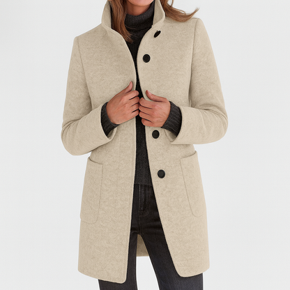Adele™ High Collar Wool Blend Jacket