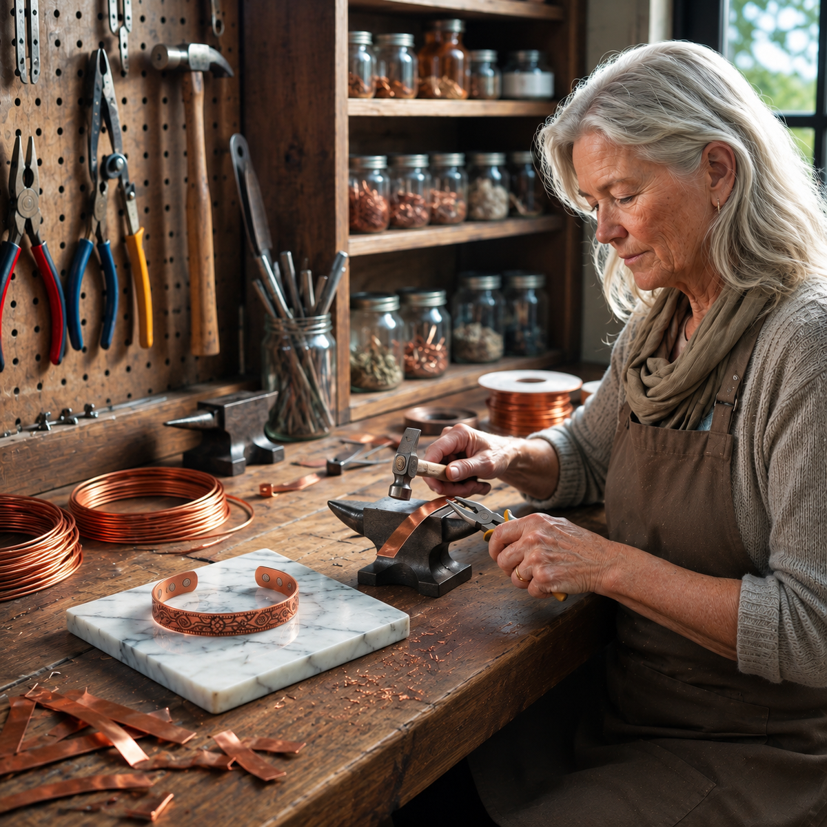 Sienna | Magnetic Copper Link Anklet