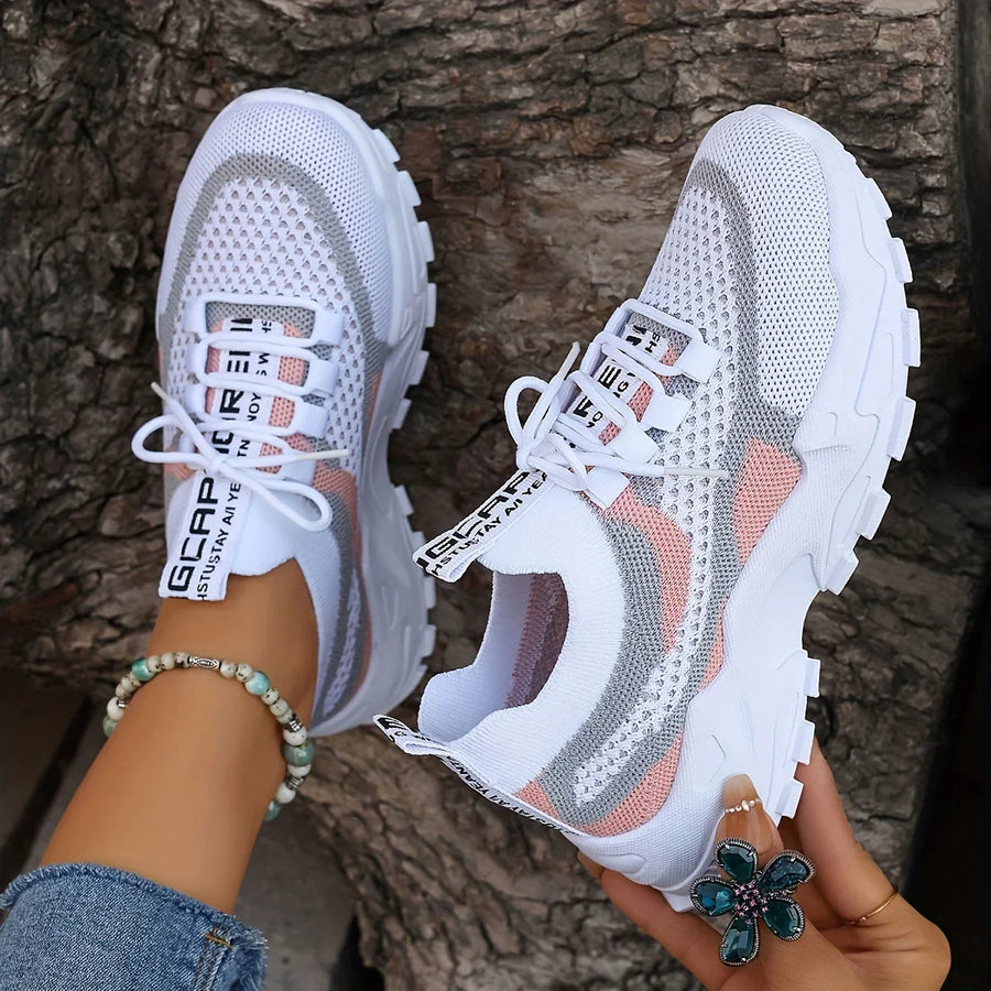 Leila | Orthopedic Breathable Lace-Up Mesh Sneakers