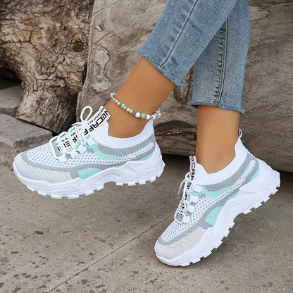 Leila | Orthopedic Breathable Lace-Up Mesh Sneakers
