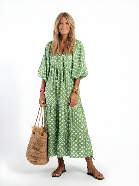 Gabriela | Elegant Tiered Midi Dress