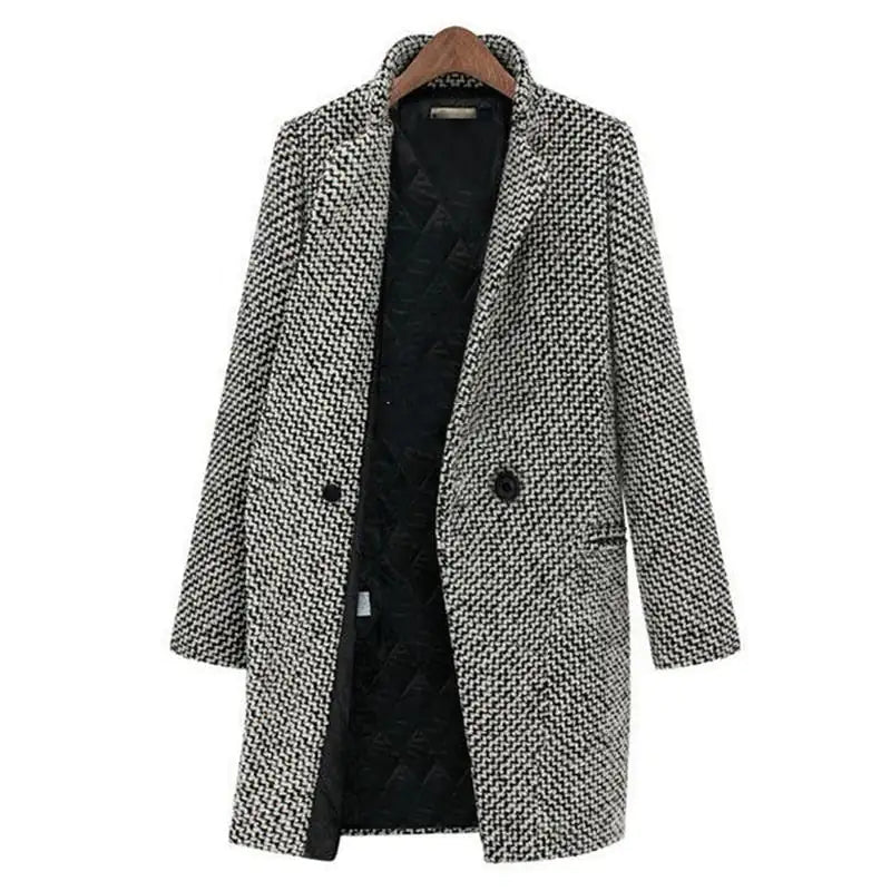 Kiara™ - Elegant Long Wool Coat