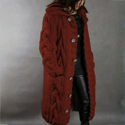 Alessia™ Elegant Cable Knit Coat