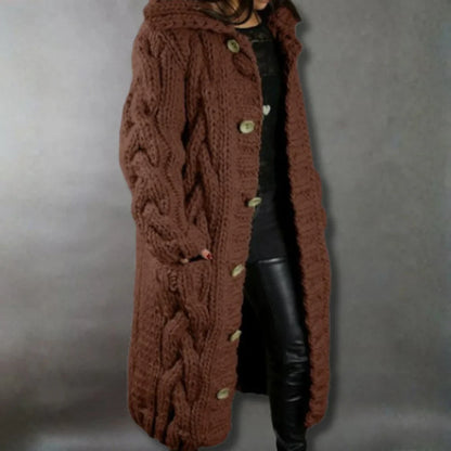 Alessia™ Elegant Cable Knit Coat