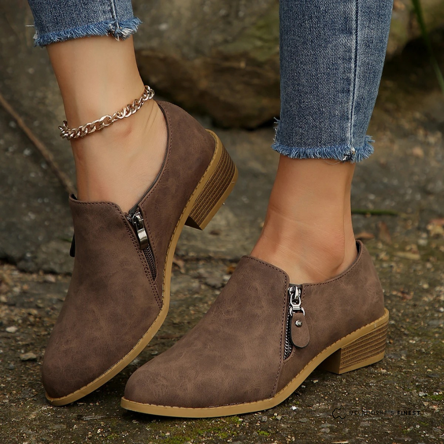 Eleanor™ Orthopedic Zip-Up Ankle Boots