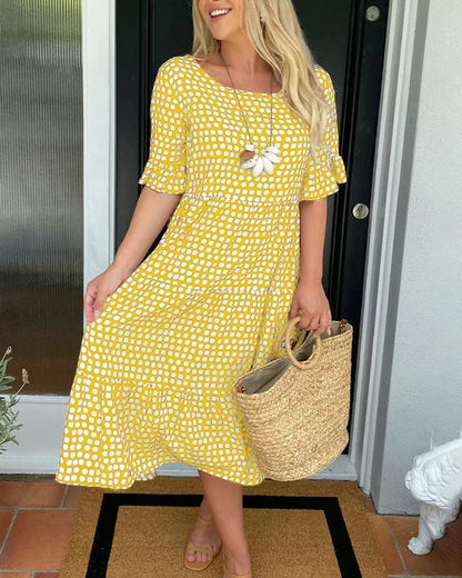 Nylah™ | Ruffle Sleeve Midi Dress