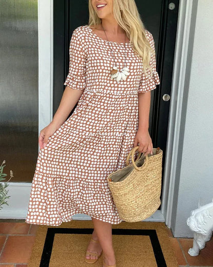 Nylah™ | Ruffle Sleeve Midi Dress