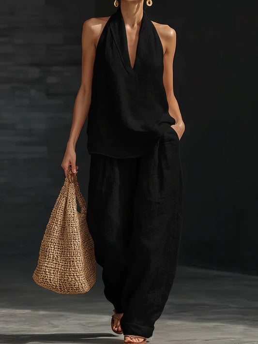 Zoë™ – Sleeveless Blouse with Wide-Leg Trousers