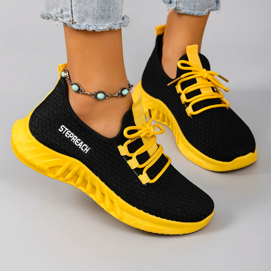 Mila | Two-Tone Mesh Sneakers