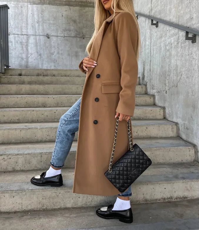 Nicolai™ - Elegant Double-Breasted Wool Coat