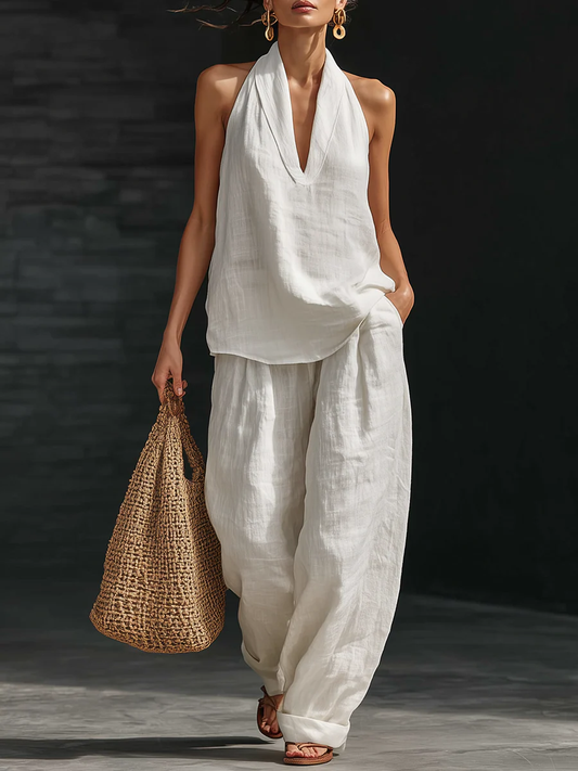 Zoë™ – Sleeveless Blouse with Wide-Leg Trousers
