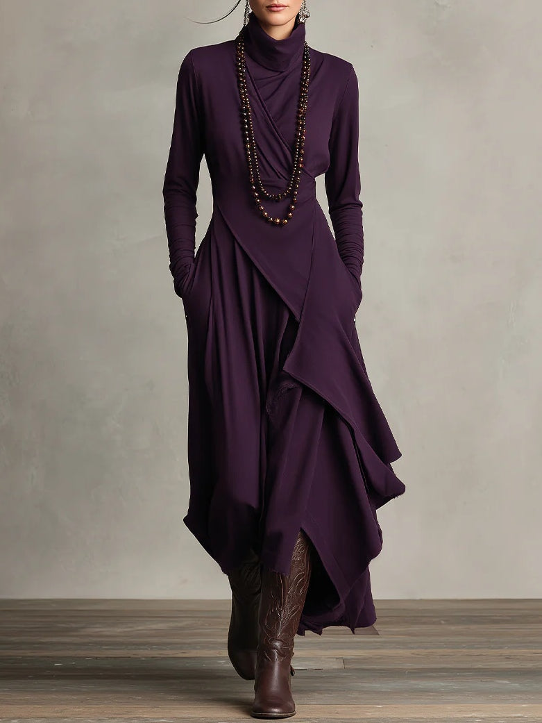 Indigo | Flowing Asymmetric Maxi Dress