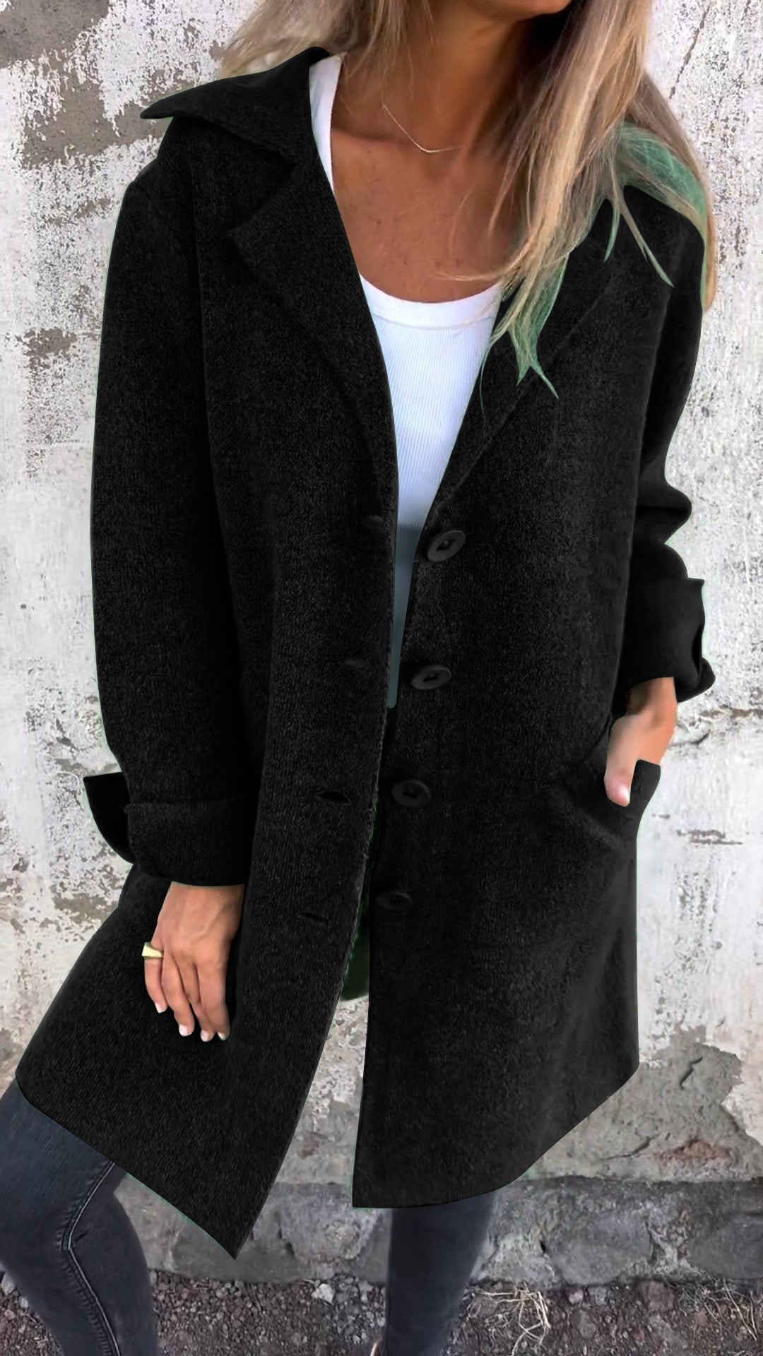 Brianna™ - Long Knit Coat