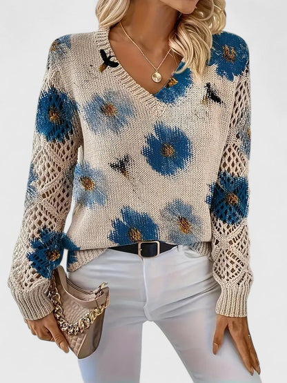 Kaiti™ - Elegant Floral Sweater