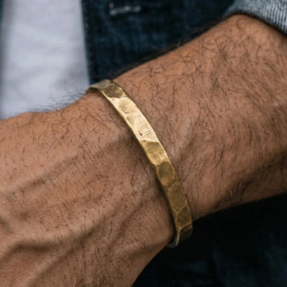 Felix | Faceted Brass Cuff